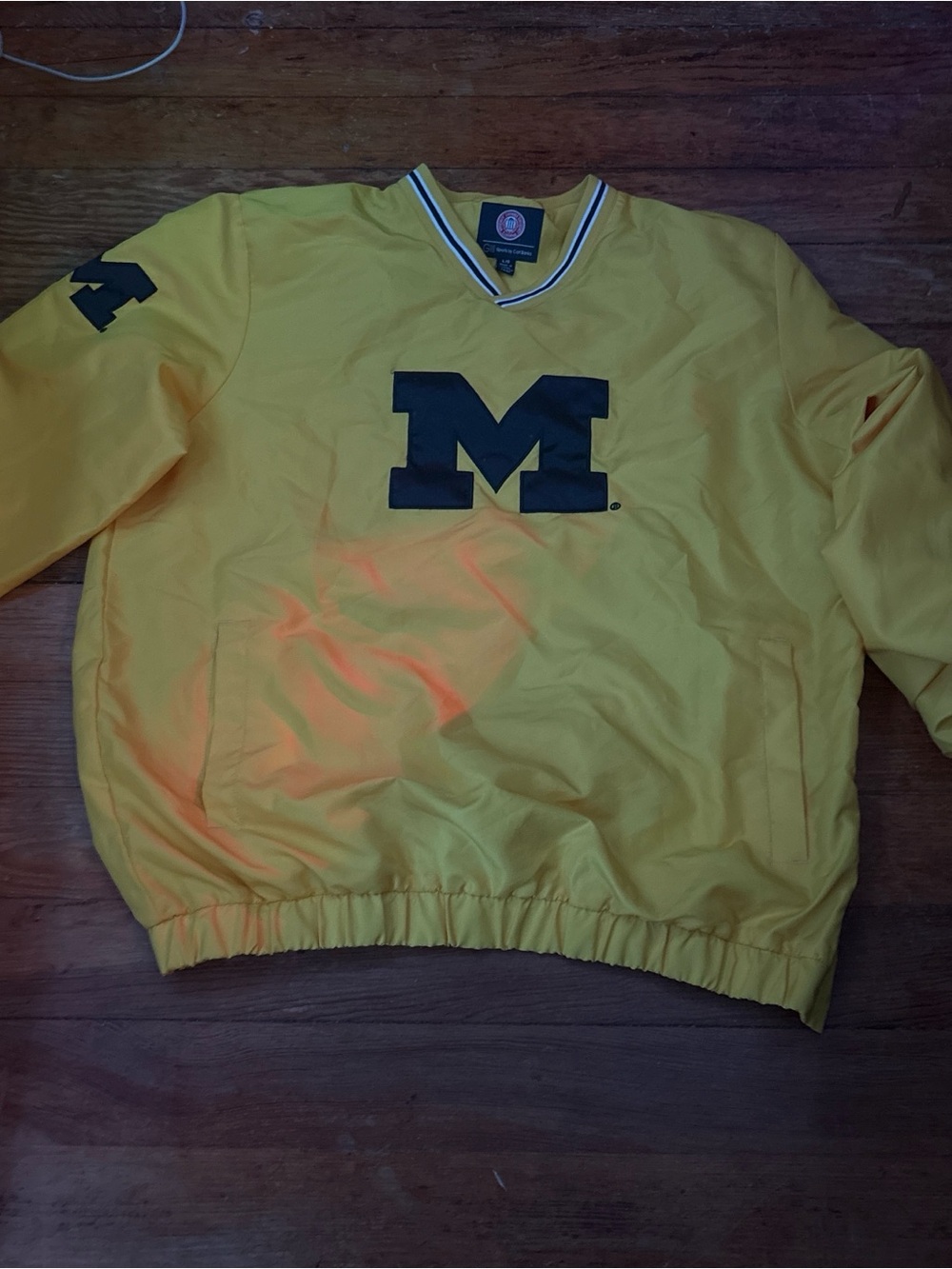 Yellow Jacket with Navy 'Michigan’ Logo
